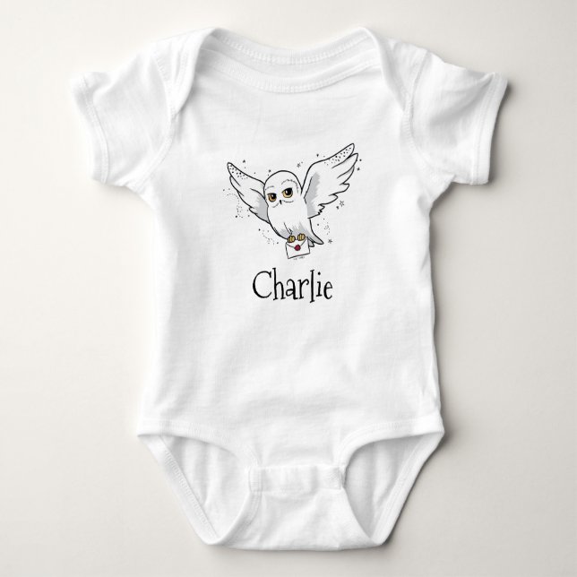 Harry Potter | Personalized Hedwig Baby Bodysuit (Front)