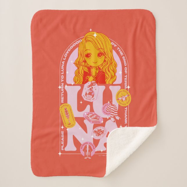 HARRY POTTER™ | Please Return to Luna Lovegood Sherpa Blanket (Front)