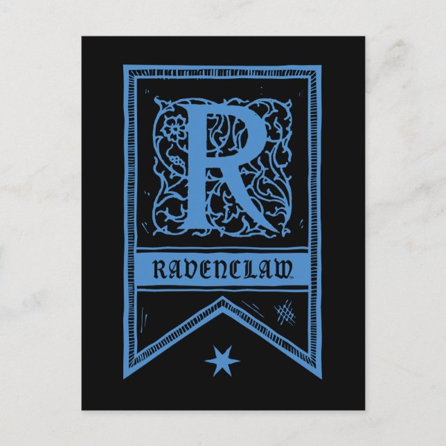 Harry Potter | Ravenclaw Monogram Banner Postcard (Front)