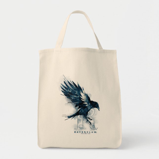 Harry Potter | RAVENCLAW™ Raven Watercolor Tote Bag (Front)