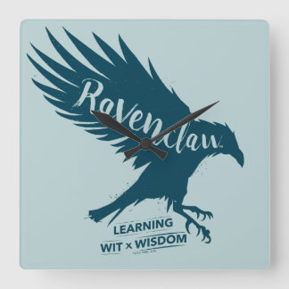 Harry Potter | RAVENCLAW™ Silhouette Typography Square Wall Clock