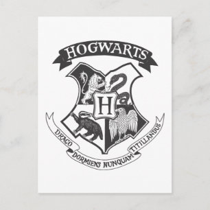 Harry Potter Retro Hogwarts Crest Postcard