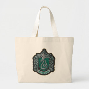 Harry Potter   Retro Mighty Slytherin Crest Large Tote Bag