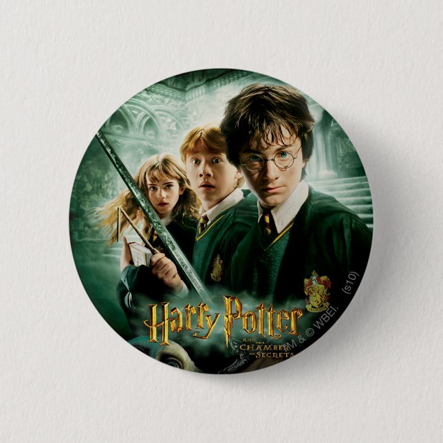 Harry Potter Ron Hermione Dobby Group Shot 6 Cm Round Badge (Front)