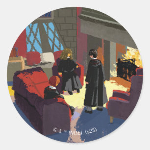 HARRY POTTER™, Ron, & Hermione in Common Room Classic Round Sticker