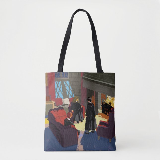HARRY POTTER™, Ron, & Hermione in Common Room Tote Bag (Front)