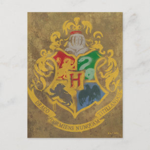 Harry Potter Rustic Hogwarts Crest Postcard