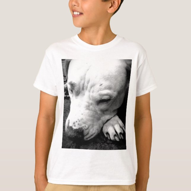 harry potter scar dog white pit bull T-Shirt (Front)