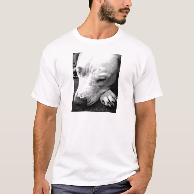 harry potter scar dog white pit bull T-Shirt (Front)
