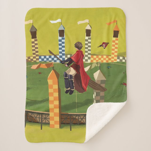 HARRY POTTER™ Seeking the Golden Snitch Sherpa Blanket (Front)