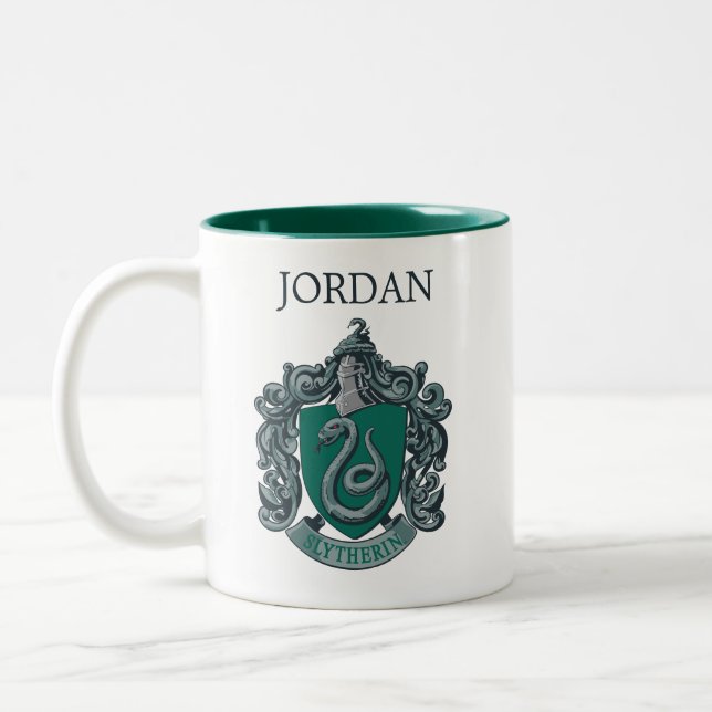 Harry Potter | Slytherin Crest | Add Your Name Two-Tone Coffee Mug (Left)