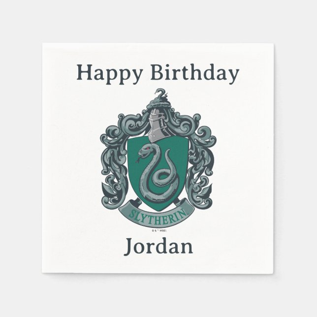 Harry Potter | Slytherin Crest Green Napkin (Front)