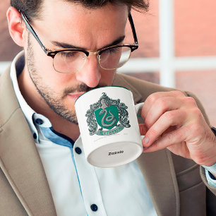 Harry Potter Slytherin Crest Green Two-Tone Coffee Mug