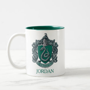 Harry Potter Slytherin Crest Green Two-Tone Coffee Mug