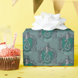 Harry Potter Slytherin Crest Green Wrapping Paper