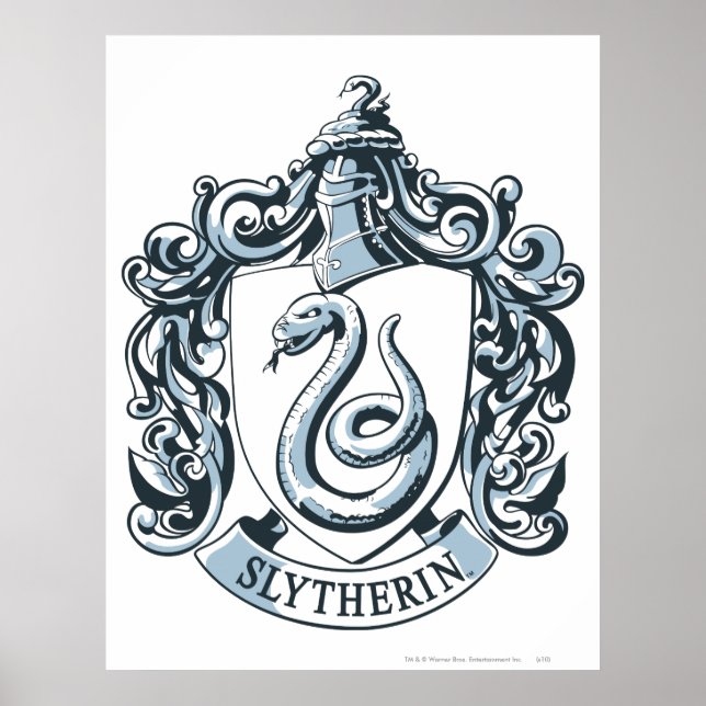Harry Potter | Slytherin Crest - Ice Blue Poster (Front)