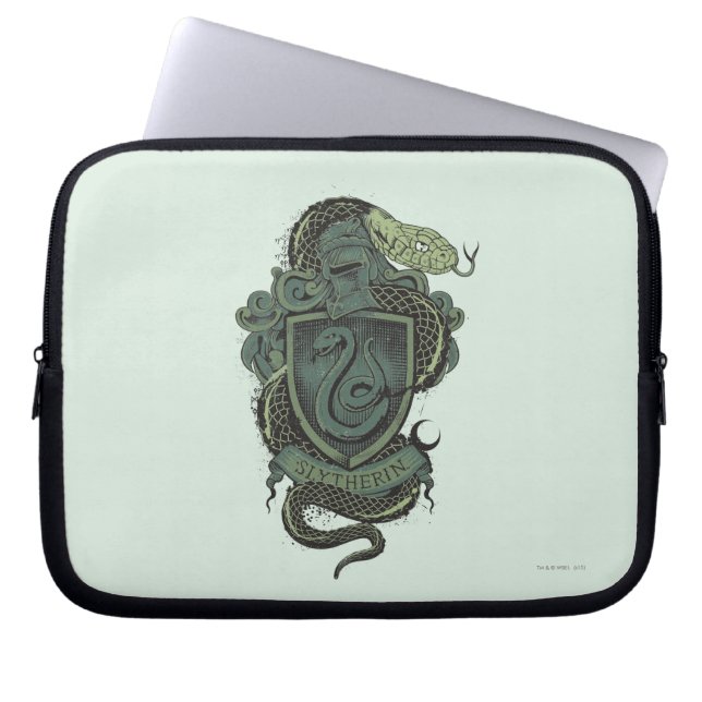 Harry Potter  | Slytherin Crest Laptop Sleeve (Front)