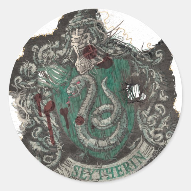 Harry Potter | Slytherin Crest - Vintage Classic Round Sticker (Front)