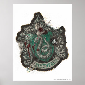Harry Potter | Slytherin Crest - Vintage Poster