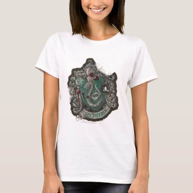 Harry Potter | Slytherin Crest - Vintage T-Shirt (Front)