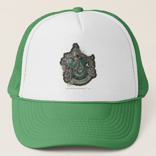 Harry Potter | Slytherin Crest - Vintage Trucker Hat (Front)