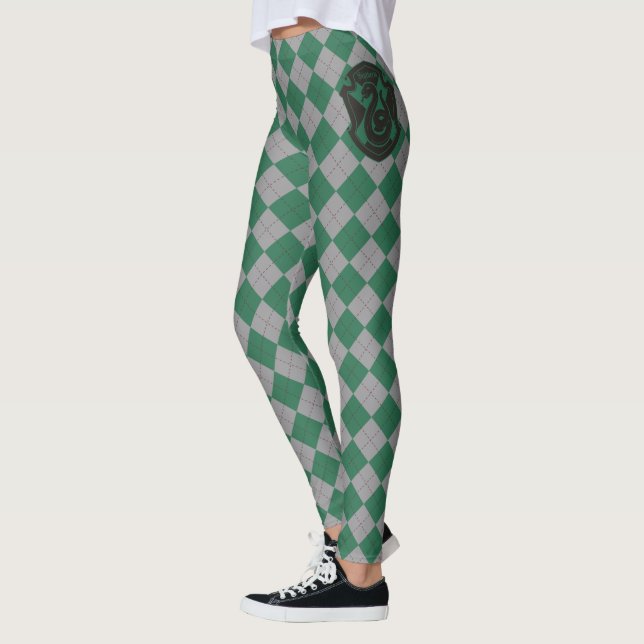 Harry Potter | Slytherin House Pride Crest Leggings (Left)