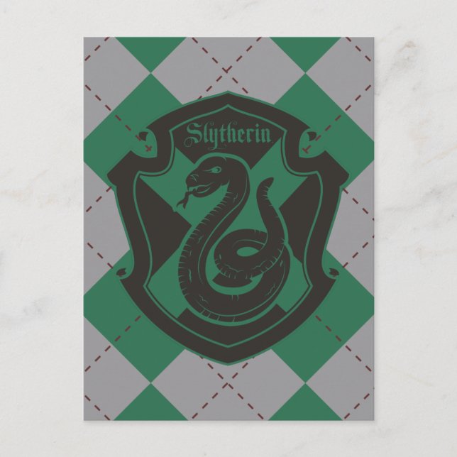 Harry Potter | Slytherin House Pride Crest Postcard (Front)