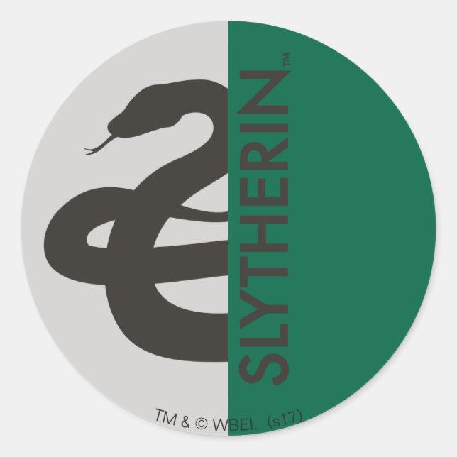 Harry Potter | Slytherin House Pride Graphic Classic Round Sticker (Front)