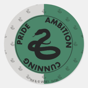 Harry Potter   SLYTHERIN™ House Traits Graphic Classic Round Sticker