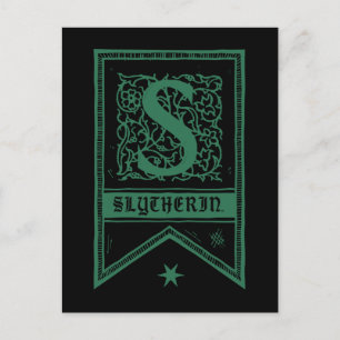 Harry Potter Slytherin Monogram Banner Postcard