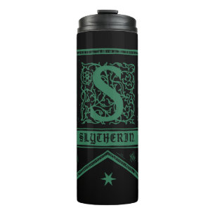 Harry Potter   Slytherin Monogram Banner Thermal Tumbler