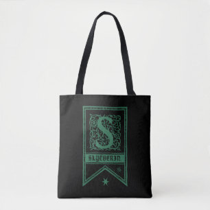 Harry Potter   Slytherin Monogram Banner Tote Bag