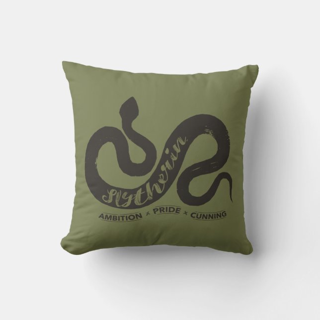 Harry Potter | SLYTHERIN™ Silhouette Typography Cushion (Front)