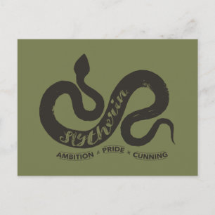 Harry Potter SLYTHERIN™ Silhouette Typography Postcard