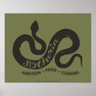 Harry Potter | SLYTHERIN™ Silhouette Typography Poster