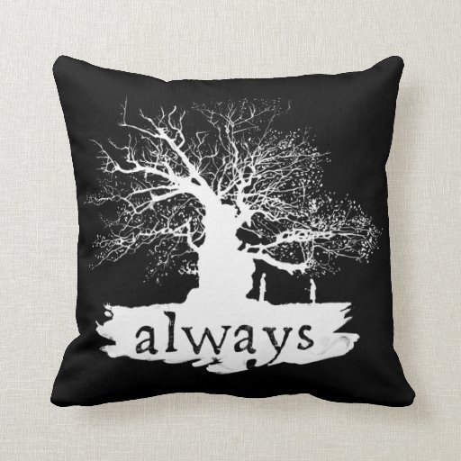 Image of Harry Potter Spell | Always Quote Silhouette Cushion