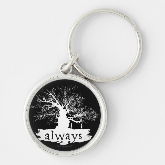 Harry Potter Spell | Always Quote Silhouette Key Ring (Front)