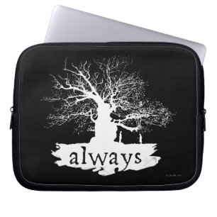 Harry Potter Spell Always Quote Silhouette Laptop Sleeve