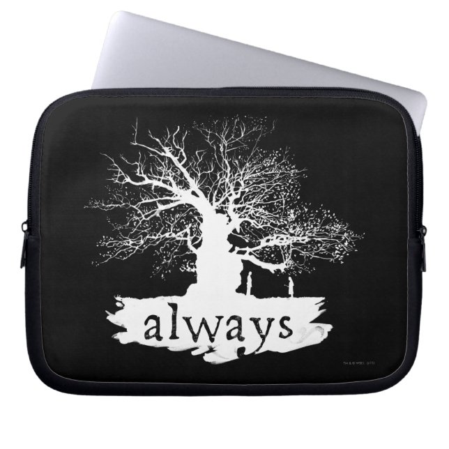Harry Potter Spell | Always Quote Silhouette Laptop Sleeve (Front)