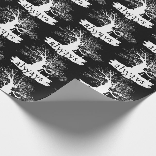 Harry Potter Spell | Always Quote Silhouette Wrapping Paper (Corner)