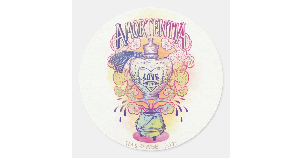 Harry Potter Spell | Amortentia Love Potion Bottle Classic Round ...