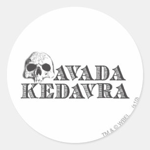 Harry Potter Spell   Avada Kedavra Classic Round Sticker