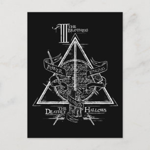 Harry Potter Spell DEATHLY HALLOWS Graphic Postcard