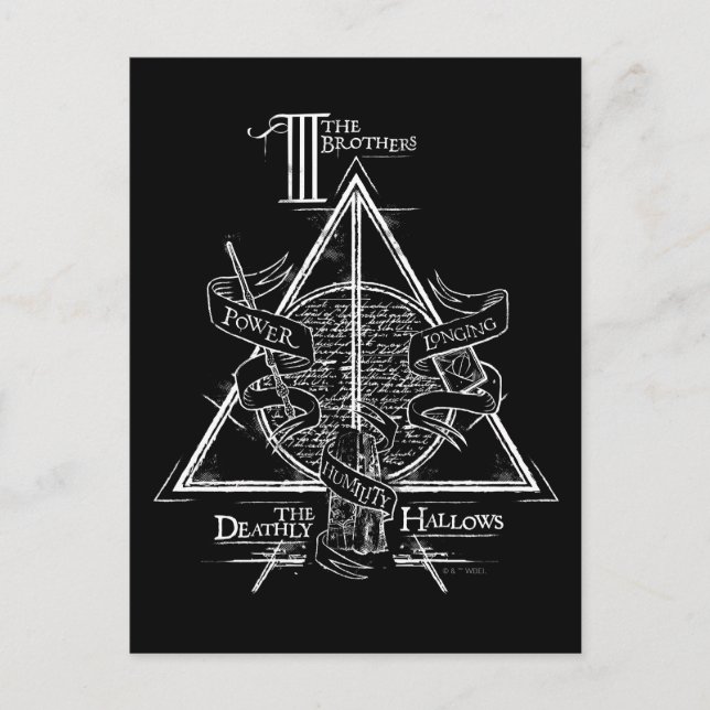 Harry Potter Spell | DEATHLY HALLOWS Graphic Postcard (Front)