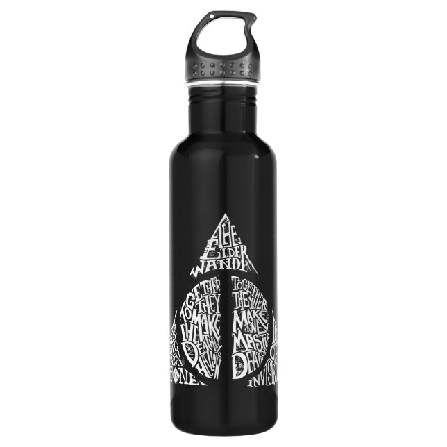 Harry Potter Spell | DEATHLY HALLOWS Typography Gr 710 Ml Water Bottle (Front)