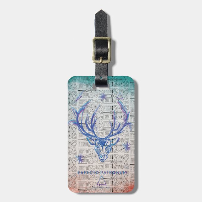 Harry Potter Spell | EXPECTO PATRONUM™Stag Sketch Luggage Tag (Front Vertical)