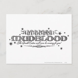 Harry Potter Spell Filthy Mudblood Postcard