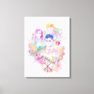 Harry Potter Spell | Harry, Hermione, & Ron Waterc Canvas Print