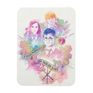 Harry Potter Spell   Harry, Hermione, & Ron Waterc Magnet