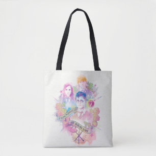 Harry Potter Spell   Harry, Hermione, & Ron Waterc Tote Bag